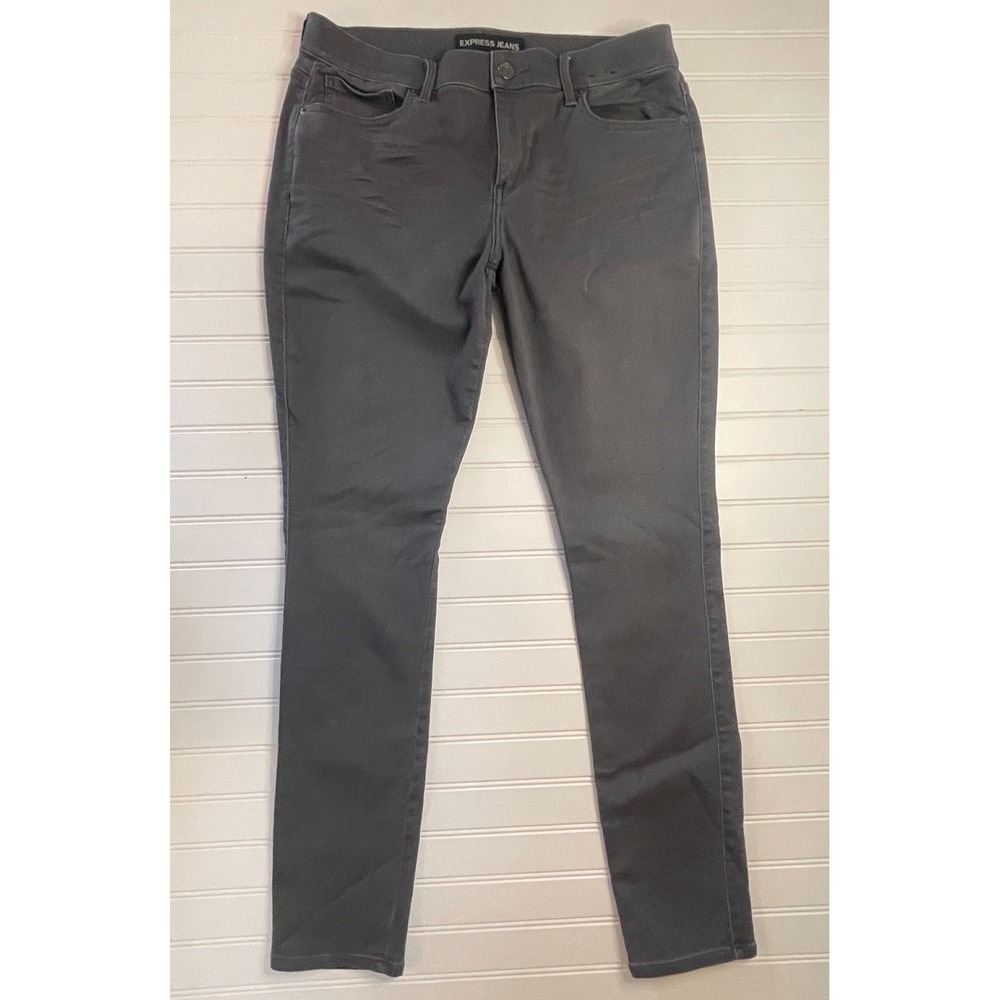 Express‎ Jeans Womens 12L Extreme Stretch Legging Mid Rise Dark Gray Pants